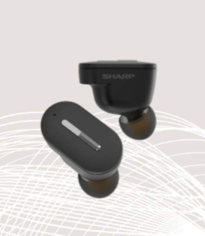 シャープより、周囲の音を聞こえやすくする聴覚拡張機能を備えた