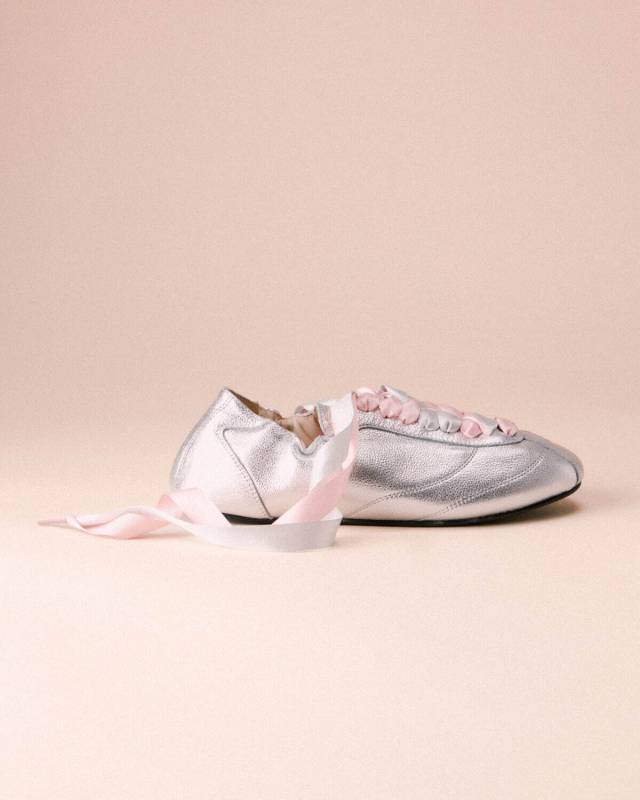 【新品】 Repetto レペット バレエシューズ シルバー リボン 37 repetto レペット バレエシューズ バレリーナ パンプス シルバー