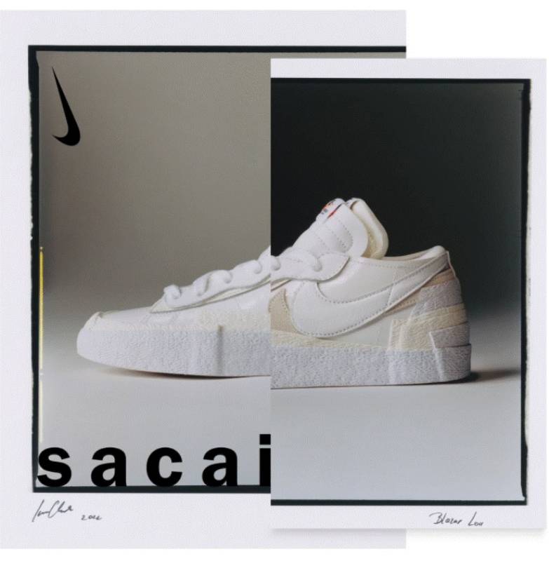 ナイキxサカイより 艶やかなパテントレザーとシュータンと2重のシューレース Shoes Box